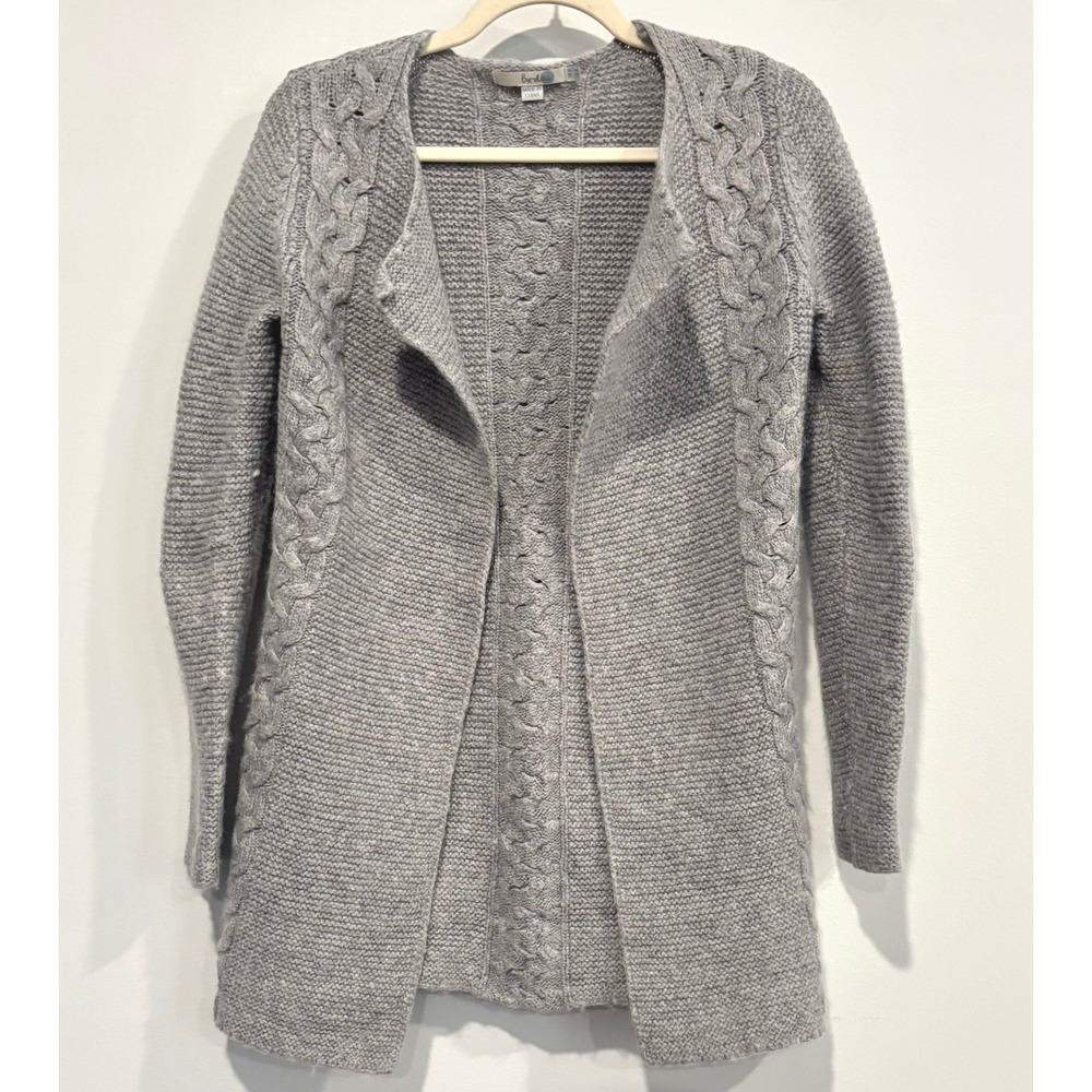 Boden Womens Cardigan Alpaca Wool Blend Open Size 4 Longline Cable Knit‎ 20975